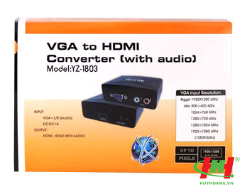 Bộ chuyển VGA to HDMI Converter YZ-1803