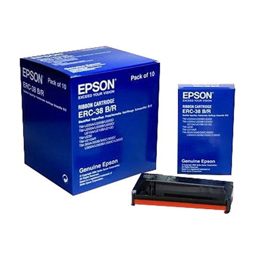 Ruy băng mực Epson ERC-38B/R,  Mực máy in EPSON U220PA,  U220PB,  U220PD... (Mực đỏ và đen)