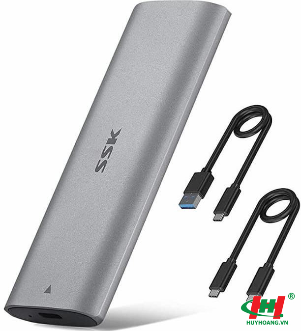 Hộp đựng ở cứng SSD M2 SATA + NVMe SSK HE-C370 (TypeC+USB 3.1)