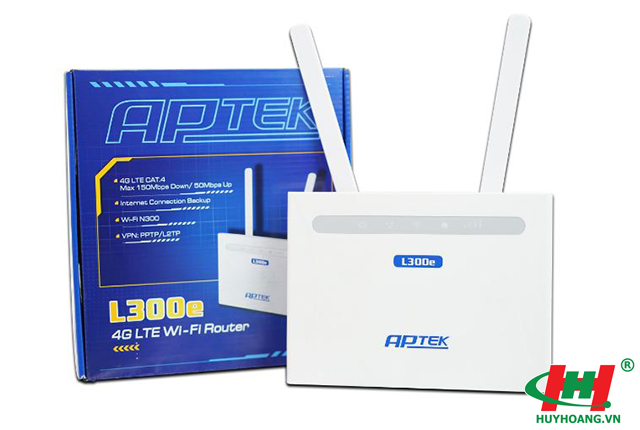 Thiết bị phát Wifi 3g,  4g,  5g APTEK L300e - Router 4G/LTE WiFi chuẩn N 300Mbps (dùng cho Gia Đình,  Xe Khách,  Hệ Thống Camera...)