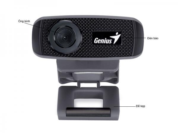 Webcam Genius 1000X (HD720P,  Có Micro,  USB) Webcam làm việc,  học và dạy học online