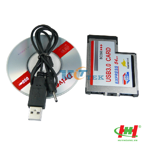 PCMCIA ExpressCard 2 Port SuperSpeed USB 3.0 HUB Adapter For Notebook