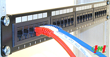 Patch Panel Cat5e 24-Port W/ Rear Cable Manager,  Pcb-Type,  Truenet ADCKrone
