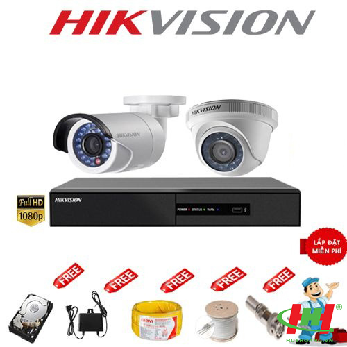 Bộ 2 camera quan sát HD Hikvision 2.0 Megapixel