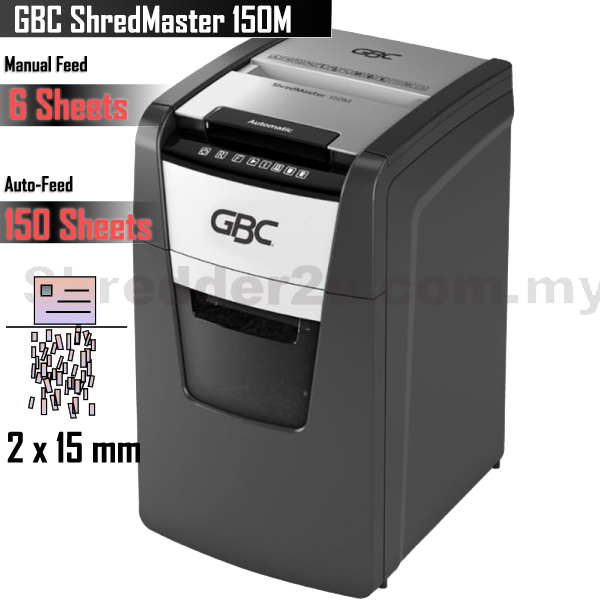 Máy hủy giấy GBC ShredMaster 150M Autofeed ( Hủy vụn,  6 tờ,  hủy liên tục 150 tờ,  44Lít)