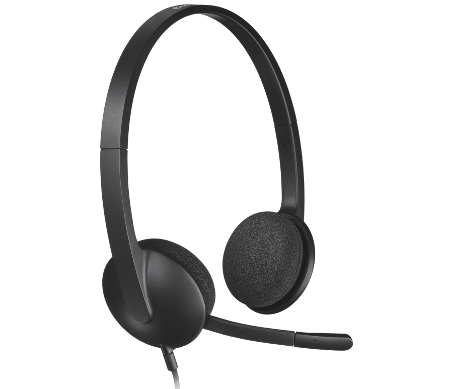 Tai nghe On-ear Logitech H340 (có mic,  trùm đầu gọn,  đen,  USB,  Note&PC)