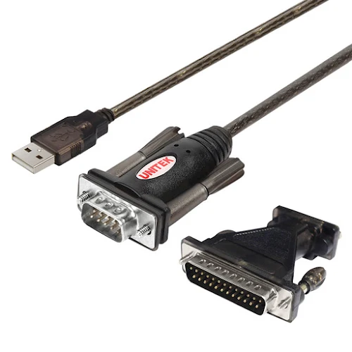 Cáp chuyển USB to Com 9 + Com 25 Unitek Y105A 1.5m